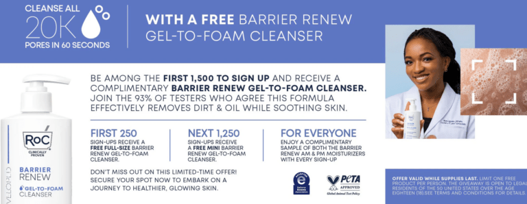 Get Your Glow On with RoC Skincare’s Barrier Renewal Giveaway – Free Samples!